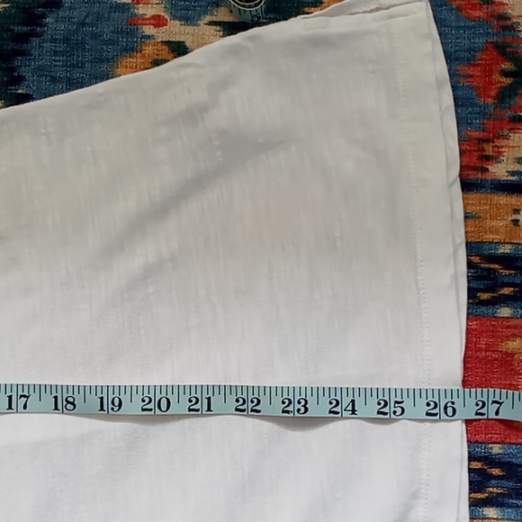 Soft Surroundings White Tunic With Lace Panel 3/4 Roll Tab Sleeve Size Petite XL - Picture 9 of 15